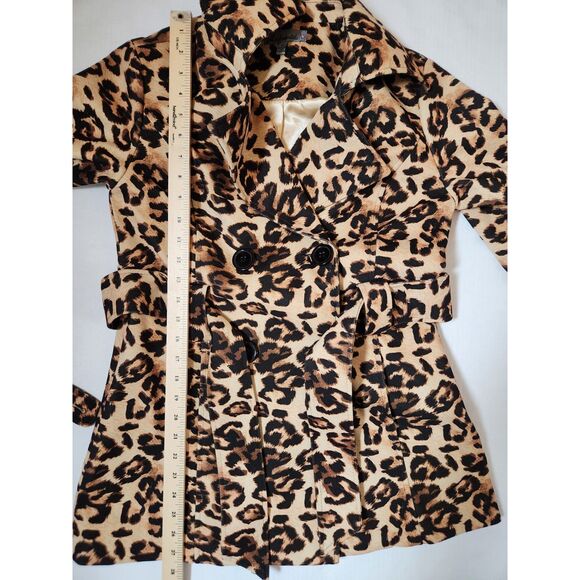 Mod Modele Leopard Print Pea Coat | Women's Size Small - Picture 4 of 10